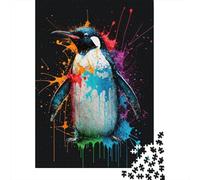 Beautiful Penguin Puzzle Precise Interlocking Paper Rectangular Jigsaw Puzzle for Adult Children Unique Gift 1000pcs (38x26cm)