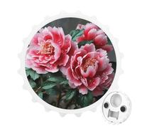 Beautiful Peony Flower Magnetic Bottle Opener for Fridge, Unique | Strong Refrigerator Magnet, Funny Home Decor, Creative Bottle Cap Opener with Cap Catcher, Birthday Beer Gifts Ideas white