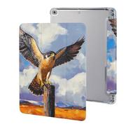 Beautiful Peregrine Falcon Bird Cute Protective Case Compatible for IPAD 2017/2018/Air1/Air2 (9.7in) Trifold Tablet Cover Non-Slip Cases