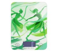 Beautiful Person Dancing Silhouette Green Easy Clean Kitchen Scales Digital for Food 11lb/0.18oz, 5kg/5g Digital Small Scale with 4 Unit for Weight Loss Dieting Weight Loss (Batteries not Included)