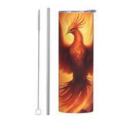 beautiful phoenix 20-ounce stainless steel travel mug with a straight straw perfect for travel and fitness
