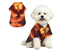 beautiful phoenix Breathable Hawaiian Dog Shirt Summer Button Up Top for Small Medium Dogs L