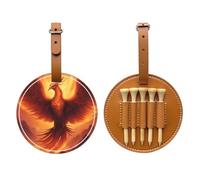 beautiful phoenix Brown Printed golf tee storage bag - portable design, easy to organize tee