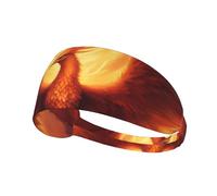 Beautiful Phoenix Elastic Sports Headband for Running, Cycling Yoga, Sweat-Absorbing Breathable Head Wrap, Fits Most Men Women
