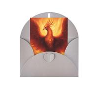 beautiful phoenix Greeting card, blank inner page, includes envelope, 10 cm x 15 cm, for anniversary and party invitations.