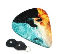 Beautiful phoenix Guitar Picks, 6 Pcs Guitar Plectrums double-sided printing, suitable for acoustic, electric and bass guitars, including 0.46 mm 0.71 mm 0.96 mm