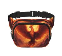 beautiful phoenix Square Double Layer Waist Bag Belt - Unisex Everywhere Fanny Pack Purse for Running, Travel, Hiking, Fitness, Black, One Size