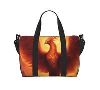 beautiful phoenix Women's Hand-held Crossbody Travel Bag, Casual Handbag with Zipper, Suitable for Work, Travel, Fitness, Travel