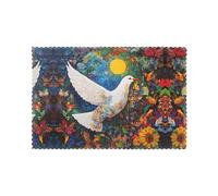 Beautiful pigeon Printed Placemat Set | 6-Piece 12x18-Inch Tablemats | Protects Tabletops from Heat