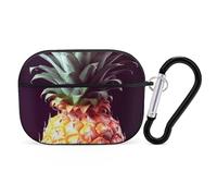 Beautiful Pineapple AirPod Pro Case, Anti Scratch Hard PC Cover with Keychain, AirPod Pro 2nd/1st Case Accessories for Women Men, Black-Style