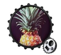 Beautiful Pineapple Bottle Opener, 2 in 1 Magnetic Bottle Opener and Fridge Magnets for Refrigerator, Kitchen, Bar, Beer Lover Gift, Black Style