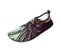 Beautiful Pineapple Water Shoes for Men Women, Lightweight Stretch Swim Shoes with Anti-Slip Rubber Sole, Quick-Dry Aqua Socks for Pool, Beach, Surfing, Style, 6 UK