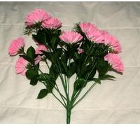 Beautiful Pink Artificial Carnation Bush with Gyp 18 Heads - Home Wedding Anniversary Grave