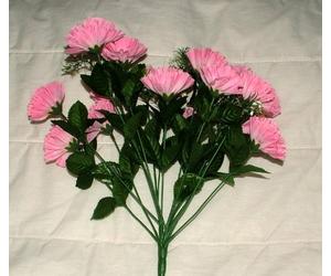 Beautiful Pink Artificial Carnation Bush with Gyp 18 Heads - Home Wedding Anniversary Grave
