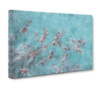 Beautiful Pink Cherry Blossom Tree Canvas Print | Gallery Wrapped 30mm Frame Wall Art | 30x20 inches | Ready to Hang | Modern Floral Picture | Living Room Bedroom Lounge Office