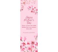 Beautiful Pink Flowers Happy Mother's Day Bookmarks Proverbs 31:29 Christian Religious Bookmarks for Women and Mothers, Church Gifts (1 Pack of 50 Count)