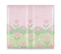 Beautiful Pink Flowers Leather Car Insurance and Registration Card Holder Glove Box Compartment Organizer for ID, Driver's License, Key Contact Information Cards