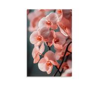 Beautiful Pink Orchid Canvas Wall Art Abstract Floral Elegant Blossom Modern Flower Art Prints, Wall Art Hanging Paintings for Home Dining Room Bedroom Decor 12x18inch(30x45cm)
