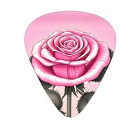 Beautiful pink roses 12 guitar picks per pack, available in 3 different thicknesses, suitable for electric guitars, ukuleles, etc.