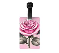 Beautiful Pink Roses Luggage Tags, Stylish, Waterproof and Durable Luggage Identifiers, Ensure Your Travel is Safe and Orderly.