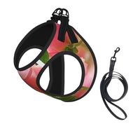 Beautiful Pink Roses,Pet Harness,Adjustable Reflective Dog Harness,Pet Leash Vest,S