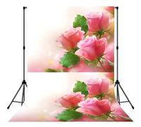 Beautiful Pink Roses, Photography Backdrop Photo Props 5x7FT Photo Background for Party Home Decoration