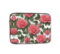 Beautiful Pink Roses Printed Laptop Cover Portable Protective Case Suitable for Business Trips and Documents 13 inch