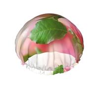Beautiful Pink Roses,Shower Cap Nightcap Double Layer Waterproof Elastic Bath Cap Reusable Hair Cap