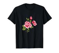 Beautiful Pink Roses Value Graphic T-Shirt, Men, Black, XL