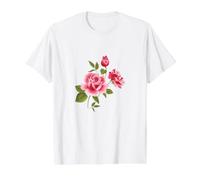 Beautiful Pink Roses Value Graphic T-Shirt, Men, White, L