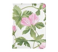 Beautiful Pink Summer Flowers Leather decorative Passport Holder Cover Wallet Travel Documents Organizer Protector Passport Holder Case Waterproof, Beautiful pink summer flowers, One Size