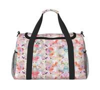 Beautiful Pinks Flower Print Duffel Bag for Travel Weekender Overnight Carry On Bag Women Men Gym Luggage Bag Carry on