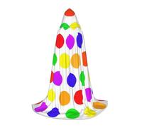 Beautiful Polka Dot Print Full Print Hooded Cape | Bow Tie (No Zipper) |Halloween/Cosplay/Comic Con/Themed Parties