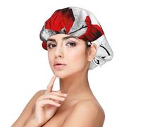Beautiful Poppy Flower Ink Printing,Adult's Satin Sleeping Cap - Women's Elastic Sleep Bonnet, Adjustable Overnight Hair Cover