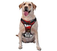 Beautiful Poppy Flower Ink Printing,Pet Harness,Adjustable Reflective Dog Harness,Pet Leash Vest,S