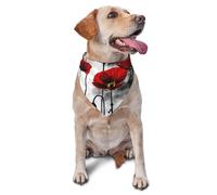 Beautiful Poppy Flower Ink PrintingDog Bandanas Cat Puppy Scarfs Washable Pet Handkerchief
