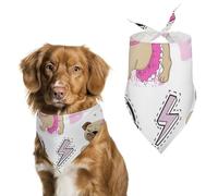 Beautiful Pug Dog in Pink Skirt Dog Bandanas Puppy Cat Kerchief Scarf Pet Triangle Bandana for Christmas