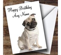 Beautiful Pug Dog Personalised Birthday Card | Birthday Card | Animals, Wildlife & Pets Card