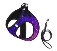 Beautiful Purple Bling Glitter Sparkles Pattern Small Pet Towing Vest, Adjustable Straps, Easy to Walk, Soft and Breathable Straps, Suitable for Small Dogs and Cats, Etc