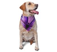 Beautiful Purple Butterfly Art Dog Bandana Pet Scarf Accessories for Small Medium Dogs Cats Photo Prop, Triangle Pet Bandanas Adjustable Puppy Bib Washable Dog Kerchief Puppy Neckerchief
