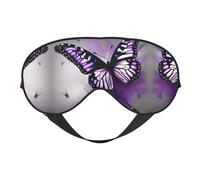Beautiful Purple Butterfly Art Double Side Eye Mask, Adjustable Strap Eye Mask, Eye Sleep Shade Cover, Blocks Light Eye mask