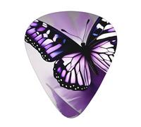 Beautiful Purple Butterfly Art Guitar Paddle 12 Pack Guitar Picker Suitable For Bass Guitar Electric Guitar Soundtrack Guitar Yukrili