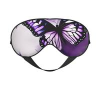 Beautiful Purple Butterfly Art Print Comfortable Eye Mask Breathable Adjustable Men Women Lightweight Travel Yoga Work
