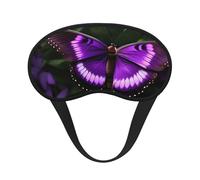 Beautiful Purple Butterfly Print Adults Washable Eye Mask for Nap Light Blocking for Home Hotel Airplane Camping