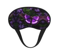 Beautiful Purple Butterfly Print Blackout Sleep Mask - Side Sleeper Eye Cover, Soft Comfort, Perfect for Travel, Meditation