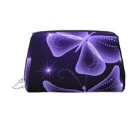 Beautiful Purple Butterfly Print Women Travel Cosmetic Bag Organizer Zipper Makeup Bags Pouch Toiletry,Lightweight Leather Makeup Bag