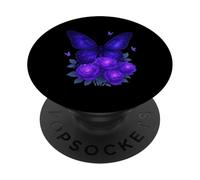 Beautiful Purple Butterfly Rose Butterflies PopSockets Adhesive PopGrip