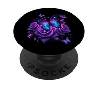 Beautiful Purple Butterfly Rose PopSockets Adhesive PopGrip