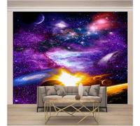 Beautiful Purple Cosmos Starry Sky Planet 3D Wallpaper Luxury Home Dining Decor Paste Sofa Living Room The Wall for Bedroom Mural-300cm×210cm