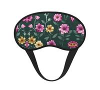 Beautiful Purple Flowers It is a Black-Rimmed Eye mask. The Soft Eye mask can Improve Sleep Quality and is Suitable for Indoors, Outdoors and Traveling.
